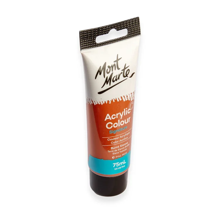 MONT MARTE Acrylic Colour Paint Signature 75ml (2.5 US fl.oz) Tube - Burnt Sienna SKU: MSCH7514 - Image 2