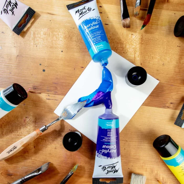 MONT MARTE Acrylic Colour Paint Signature 75ml (2.5 US fl.oz) Tube - Deep Cyan SKU: MSCH7518 - Image 8