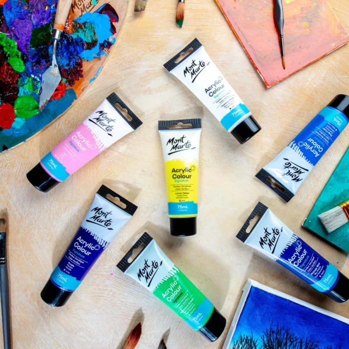 MONT MARTE Acrylic Colour Paint Signature 75ml (2.5 US fl.oz) Tube - Lemon Yellow - Image 5