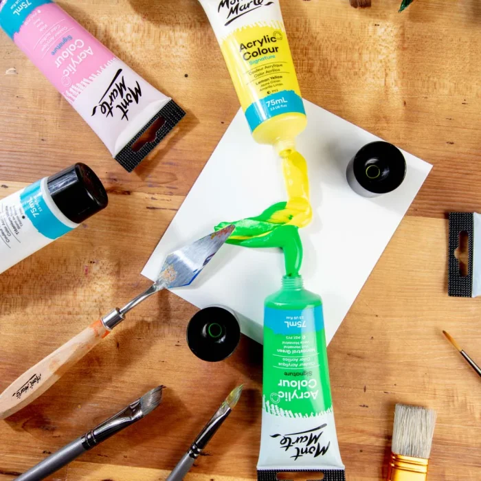 MONT MARTE Acrylic Colour Paint Signature 75ml (2.5 US fl.oz) Tube - Lemon Yellow - Image 8