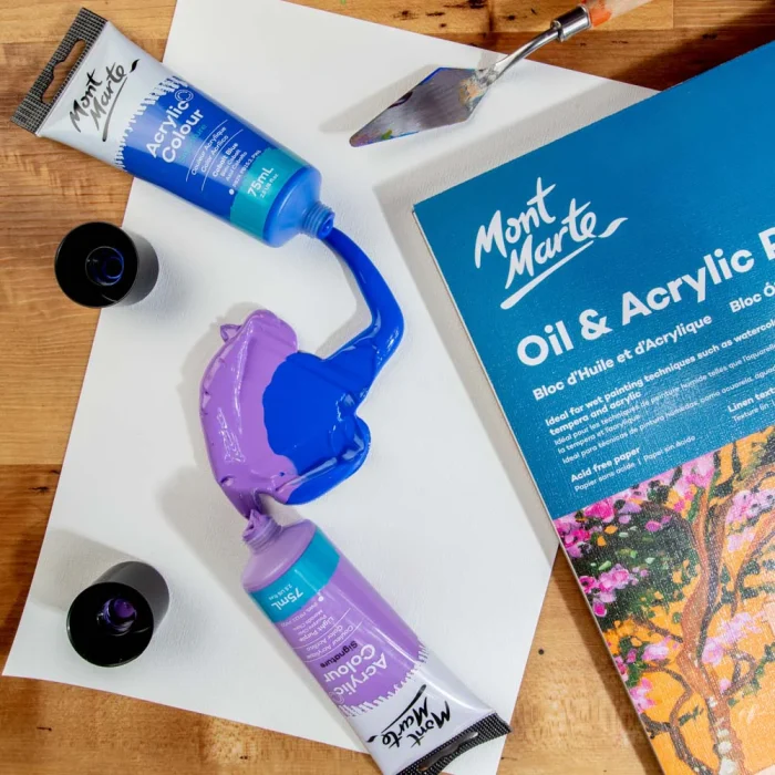 MONT MARTE Acrylic Colour Paint Signature 75ml (2.5 US fl.oz) Tube - Light Purple SKU: MSCH7515 - Image 2