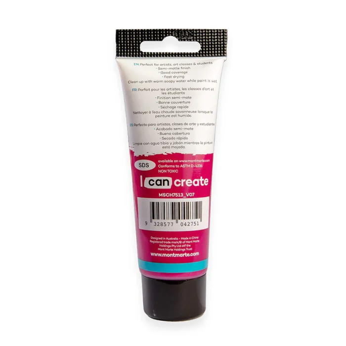 Acrylic Colour Paint Signature 75ml (2.5 US fl.oz) Tube - Magenta SKU: MSCH7513 - Image 3