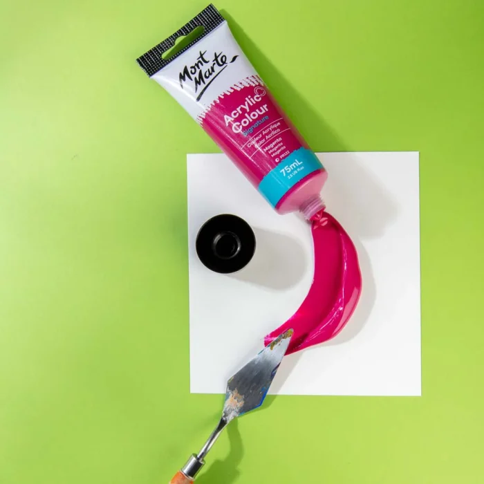 Acrylic Colour Paint Signature 75ml (2.5 US fl.oz) Tube - Magenta SKU: MSCH7513 - Image 4