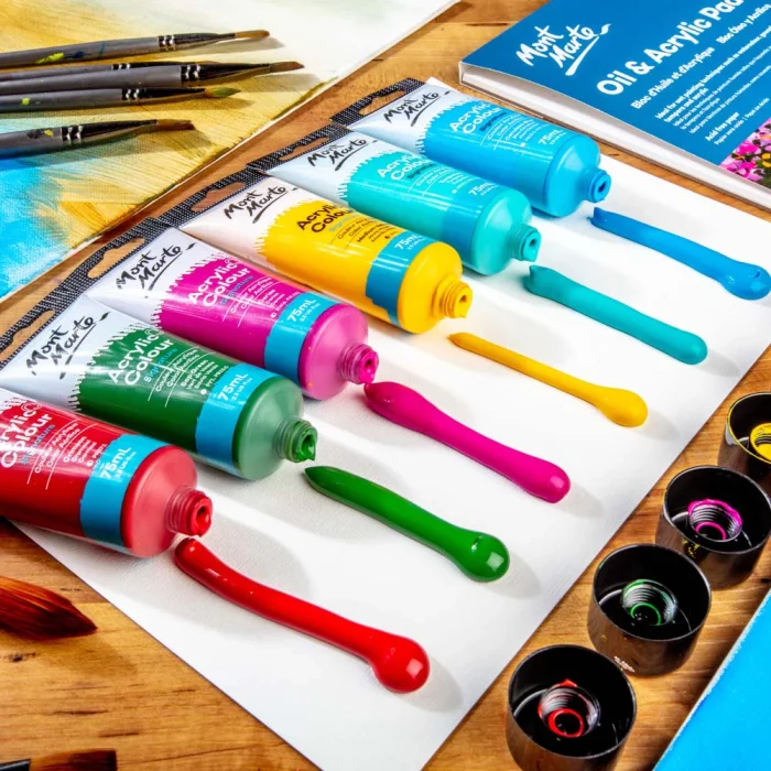 MONT MARTE Acrylic Colour Paint Signature 75ml (2.5 US fl.oz) Tube - Medium Yellow - Image 8