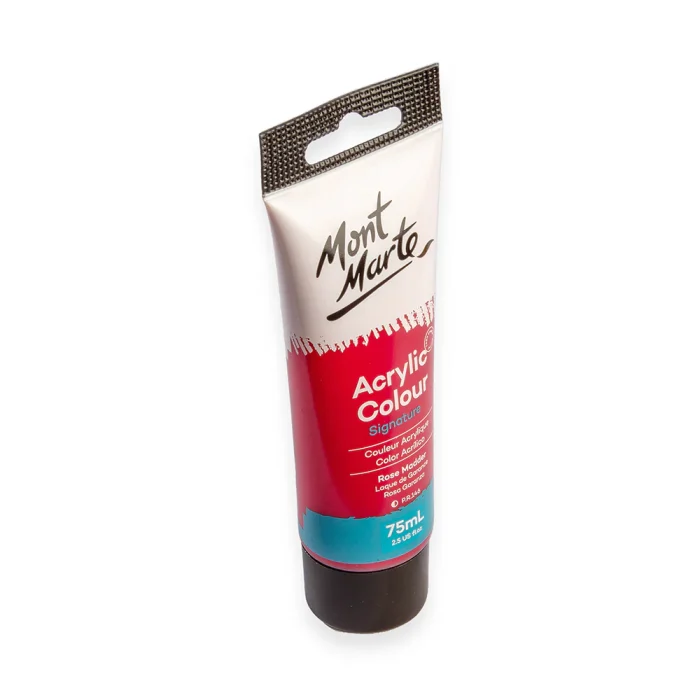 MONT MARTE Acrylic Colour Paint Signature 75ml (2.5 US fl.oz) Tube - Rose Madder SKU: MSCH7535 - Image 3