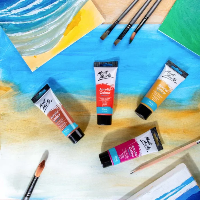 MONT MARTE Acrylic Colour Paint Signature 75ml (2.5 US fl.oz) Tube - Vermilion SKU: MSCH7509 - Image 7
