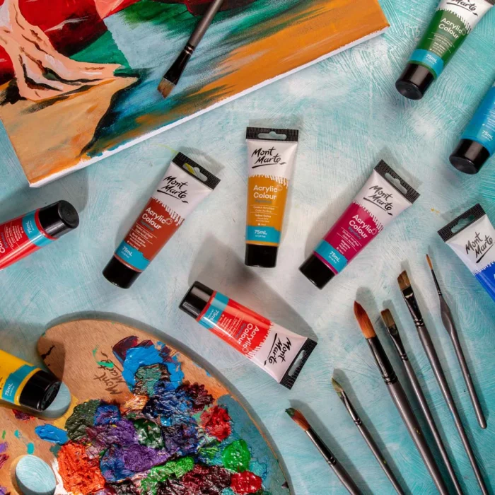 MONT MARTE Acrylic Colour Paint Signature 75ml (2.5 US fl.oz) Tube - Yellow Ochre SKU: MSCH7505 - Image 6