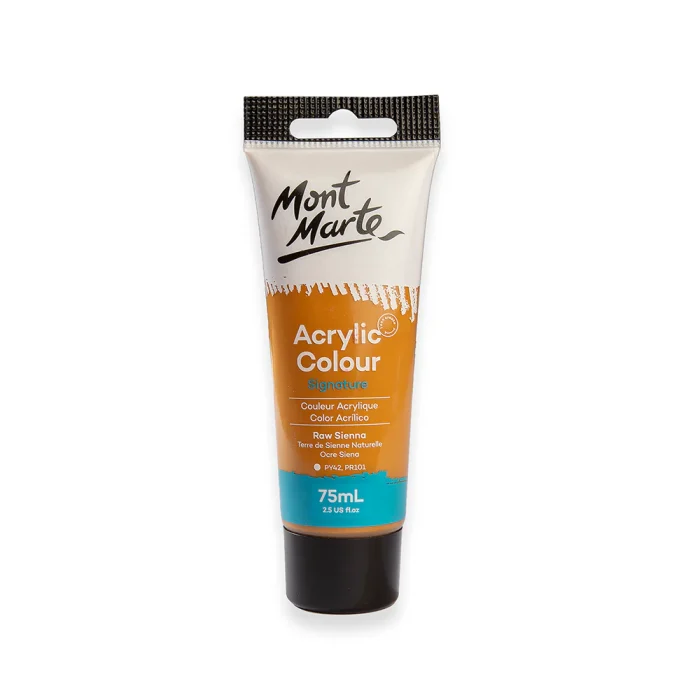 MONT MARTE Acrylic Colour Paint Signature 75ml (2.5 US fl.oz) Tube - Raw Sienna SKU: MSCH7506 - Image 1