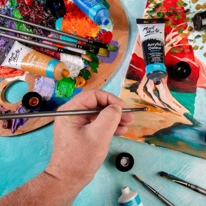 MONT MARTE Acrylic Colour Paint Signature 75ml (2.5 US fl.oz) Tube - Raw Sienna SKU: MSCH7506 - Image 4