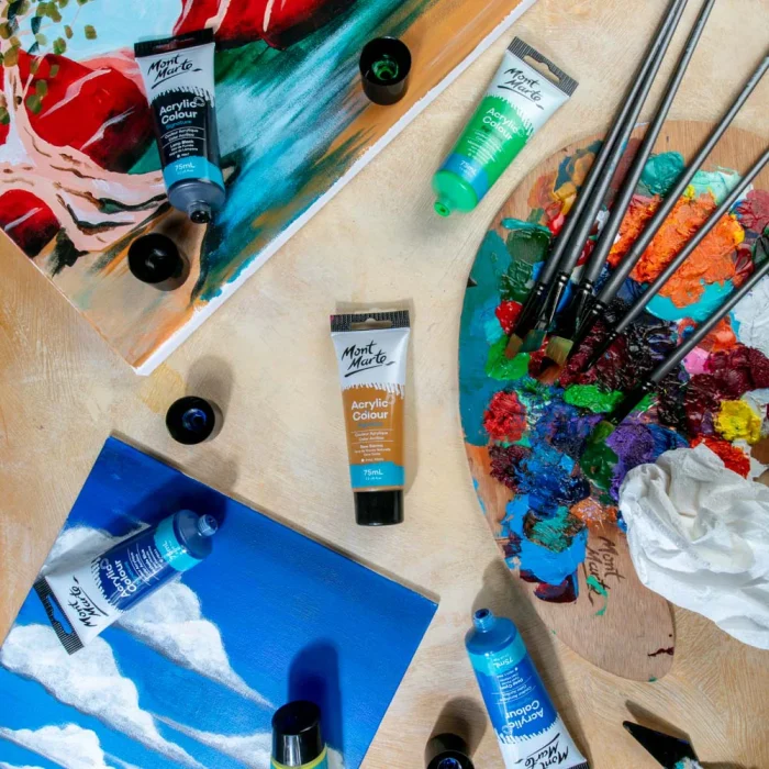 MONT MARTE Acrylic Colour Paint Signature 75ml (2.5 US fl.oz) Tube - Raw Sienna SKU: MSCH7506 - Image 6