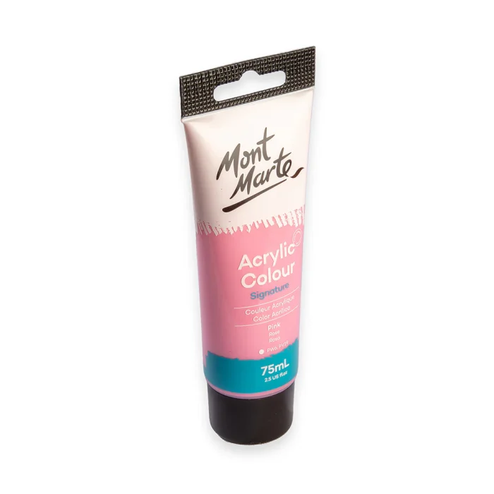 MONT MARTE Acrylic Colour Paint Signature 75ml (2.5 US fl.oz) Tube - Pink SKU: MSCH7508 - Image 2