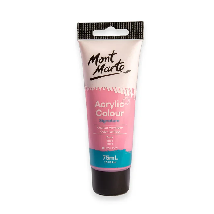 MONT MARTE Acrylic Colour Paint Signature 75ml (2.5 US fl.oz) Tube - Pink SKU: MSCH7508 - Image 1