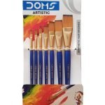 Doms Artistic Flat Synthetic Brush Set Of 7