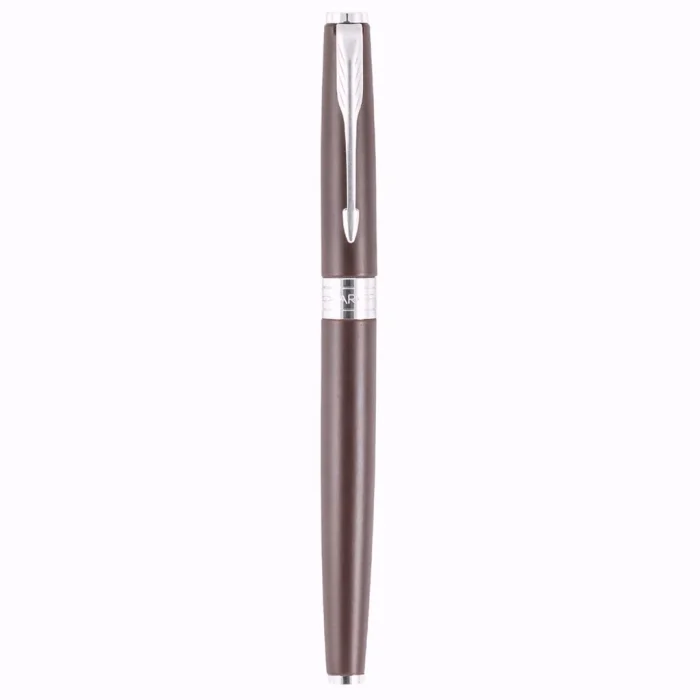 PARKER ASTER MATTE BROWN CHROME TRIM ROLLER PEN - Image 5