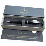 Parker Fusion Lacque Black CHROME TRIM Ballpoint Pen - Image 2