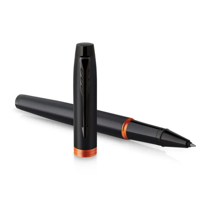 PARKER IM FLAME ORANGE BLACK trim ROLLERPEN - Image 4