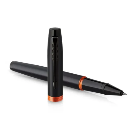 PARKER IM FLAME ORANGE BLACK trim ROLLERPEN