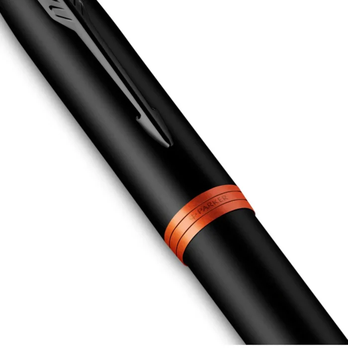 PARKER IM FLAME ORANGE BLACK trim ROLLERPEN - Image 2