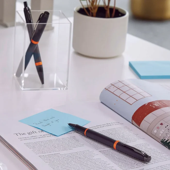 PARKER IM FLAME ORANGE BLACK trim ROLLERPEN - Image 3