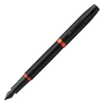 Parker IM Vibrant Rings Fountain Pen - Flame Orange Black TRIM (M) - Image 3
