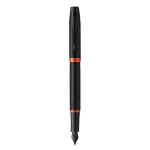 Parker IM Vibrant Rings Fountain Pen - Flame Orange Black TRIM (M) - Image 4