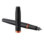 Parker IM Vibrant Rings Fountain Pen - Flame Orange Black TRIM (M) - Image 5