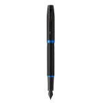 Parker IM Vibrant Rings Fountain Pen - Marine Blue Black TRIM (M) - Image 4