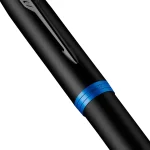 Parker IM Vibrant Rings Fountain Pen - Marine Blue Black TRIM (M) - Image 5