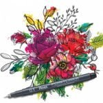 PENTEL PIGMENT LINER Pentel S20P Pointliner Pigment Liner Tecnical Drawing Fineliner Pen-Black, Sepia, Sanguine & Grey Ink - Pack of 14 - Image 8