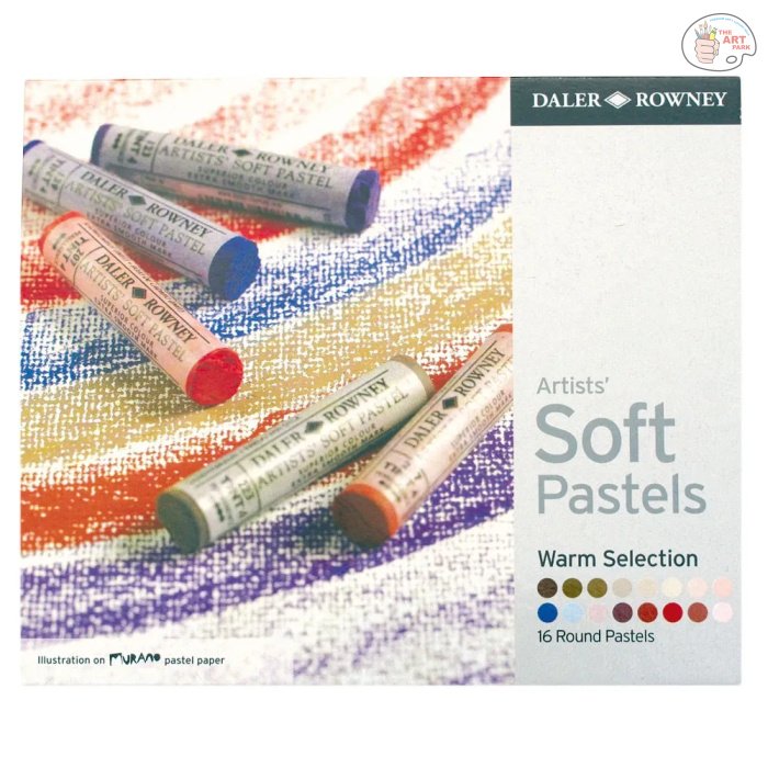 Daler Rowney Artists’ Soft Pastel Set of 16 Warm - Image 2