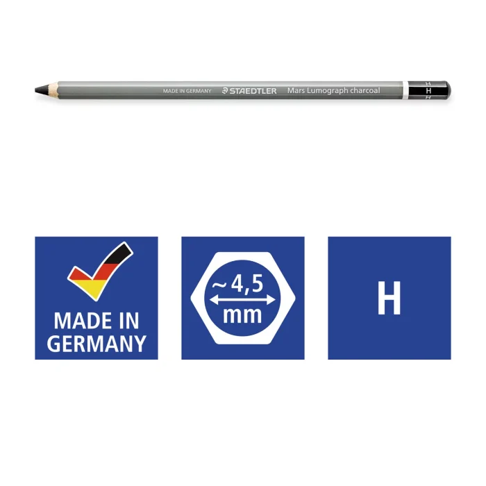 STAEDTLER Mars Lumograph charcoal 100C Charcoal pencil H-GRADE - Image 3