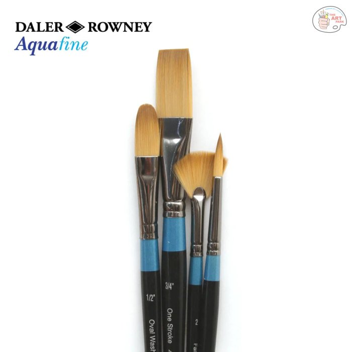 Daler-Rowney Aquafine Watercolour Brush 402 SH Wallet of 4 BRUSH SET - Image 2