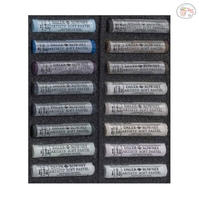 Daler-Rowney Artists’ Soft Pastel SET OF 16 COOL - Image 2