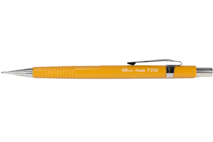 PENTEL P200 SHARP AUTOMATIC MECHANICAL PENCIL P209-G 0.9MM -YELLOW BODY (1PC BOX) - Image 9