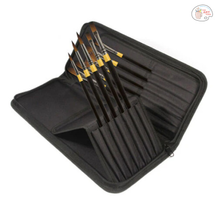 Daler-Rowney System3 Long Handle Brush Zip Cases Heavy Body Set (10 x Brushes)