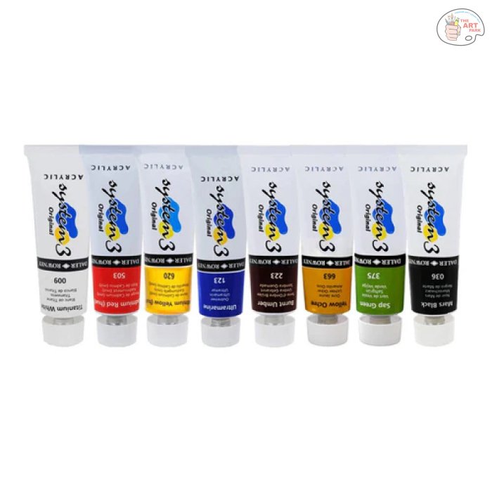 Daler-Rowney System3 Acrylic Colour Selection Set (8x75ml Tubes) - Image 5