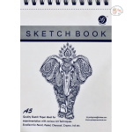 GOD'S GRACE A5 SPIRAL SKETCH BOOK WHITE TITLE 100PGS 100GSM - Image 2