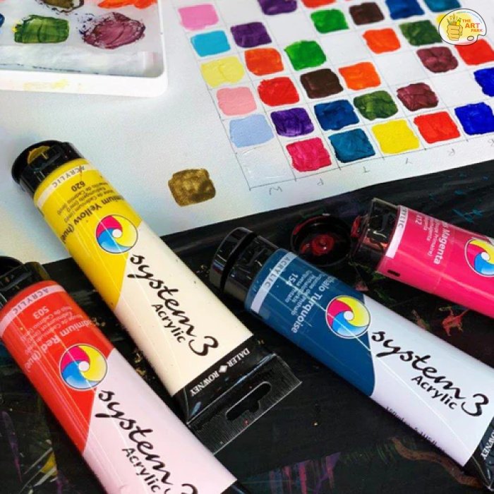 Daler-Rowney System3 Acrylic Colour Selection Set (8x75ml Tubes) - Image 6