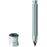 Worther Profil Natural GRAY Aluminium mechanical pencil with 5.6 mm 4B graphite lead Penstand cum sharpner - Image 2