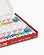 Camel Artist Acrylic Colour- Assorted pack of 12 shades in 40 ml with FREE GEL & RETARDER Medium - Image 8