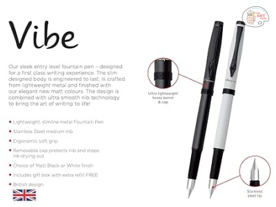 PLATIGNUM Vibe White Fountain Pen - Image 6