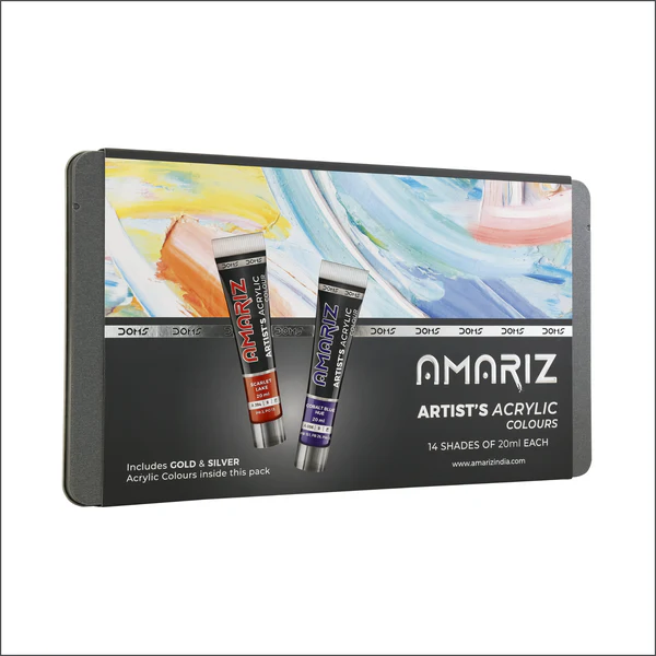 DOMS AMARIZ ARTIST'S ACRYLIC COLOUR SET 0F 14 20ML - Image 1