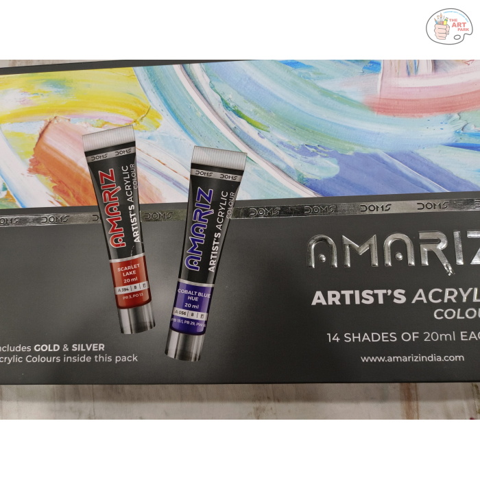 DOMS AMARIZ ARTIST'S ACRYLIC COLOUR SET 0F 14 20ML - Image 5