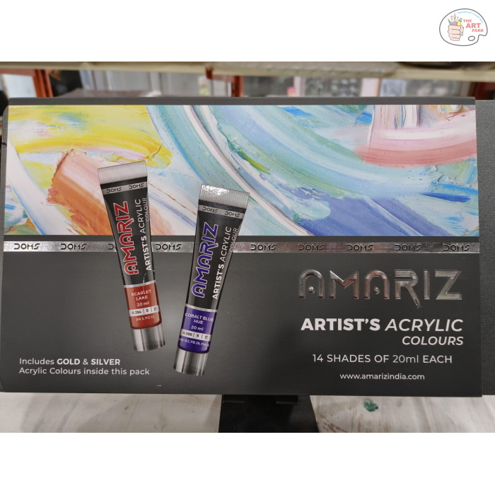 DOMS AMARIZ ARTIST'S ACRYLIC COLOUR SET 0F 14 20ML - Image 7