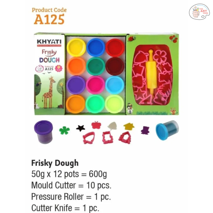 09-Khyati-A125-Dough-50g-x-12-Clr-600x785 KHYATI Frisky dough clay 12 Shades A125 - Image 1