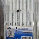 Marvy Uchida Drawing Pen Set  OF 8 BLACK LINER