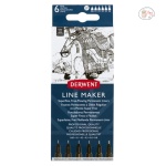 DERWENT LINE MARKER BLACK SET OF 6 - Image 2