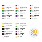 H&B 30 Colors Acrylic Paint Set, 2oz/60ml Bottles, Art Supply Set for Artists, on Painting Canvas Wood Ceramic Fabric - Image 4