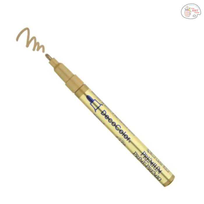 DECOCOLOR®-PREMIUM-FINE-TIP-GOLD Marvy Uchida DecoColor Premium Paint Marker FINE TIP Single Marker Color GOLD - Image 1