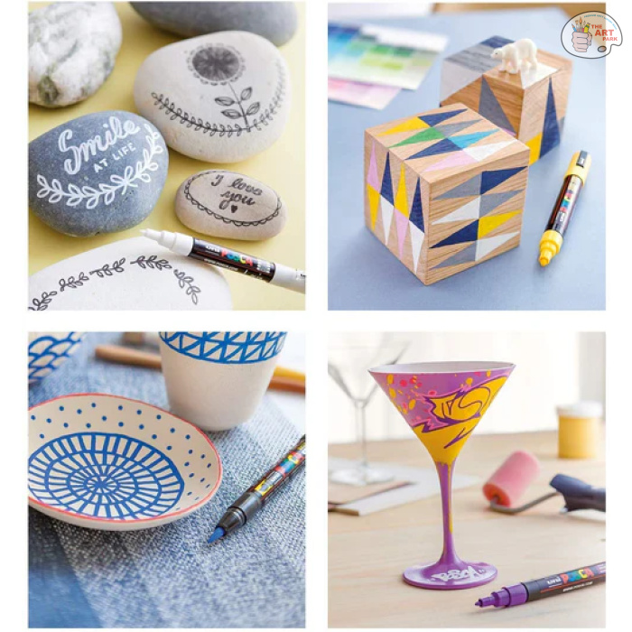 Uniball Posca 5M Markers with Medium Point 1.8MM-2.5MM Pen Tip (Fabric, Glass Paint, Metal Paint) SET OF 16 - Image 3